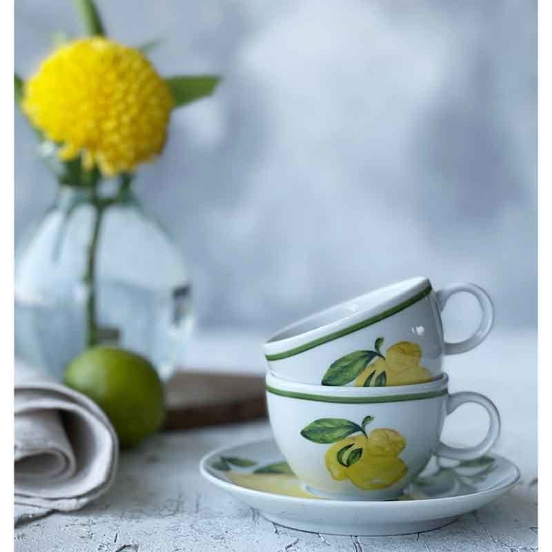 Citrus Porselen 2'li Çay Fincan Seti / Hediye Kutulu