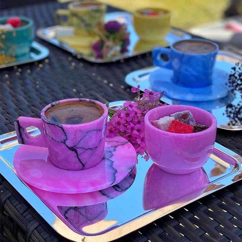 Marble Espresso Cup/ Pink