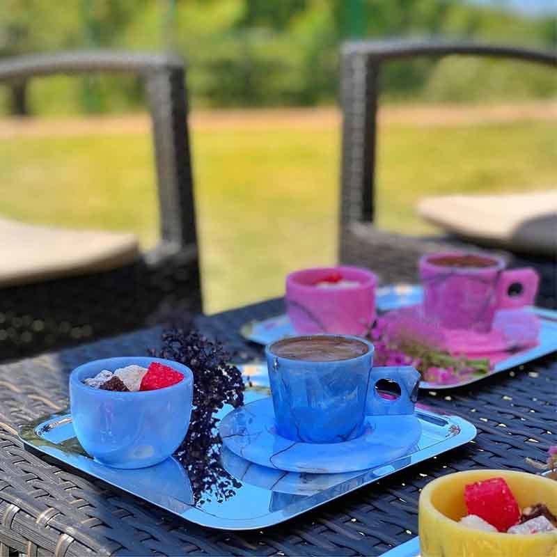 Marble Espresso Cup/ Blue