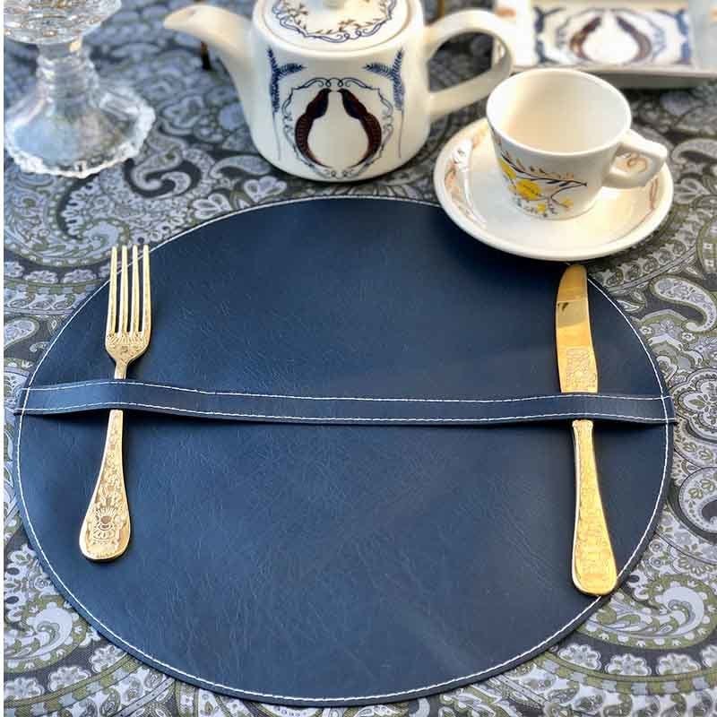Indigo Deri Amerikan Servis/ 4'lü Set