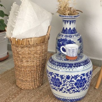 Bleu Blanc Tabure/ Yan Sehpa I