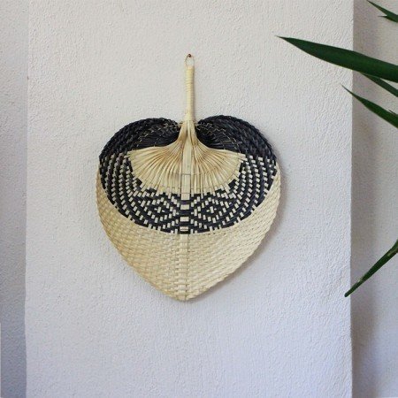 Bambu Yelpaze Siyah 30x38 cm
