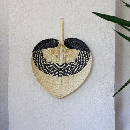 Bambu Yelpaze Siyah 30x38 cm
