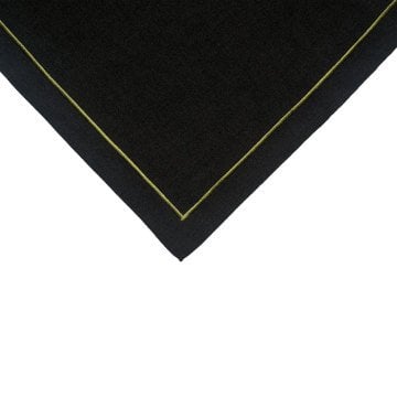 Divina Pikolu Siyah Kumaş Peçete 2'li Set