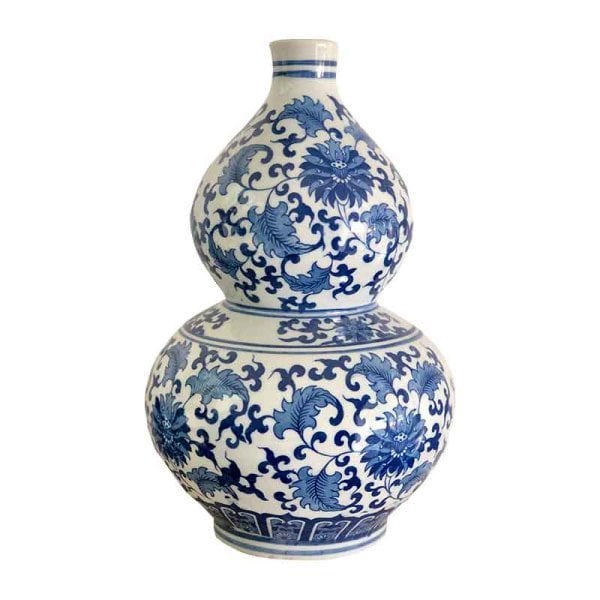 Bleu Blanc Bubble Küp 37cm