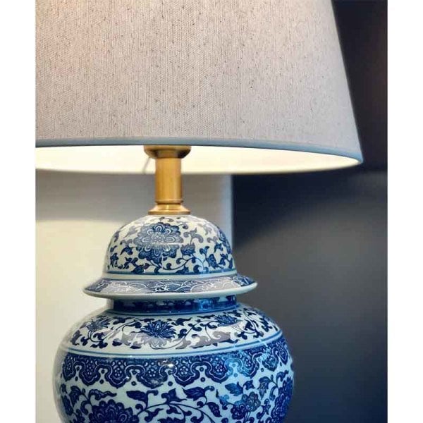 Bleu Blanc Abajur / 76cm