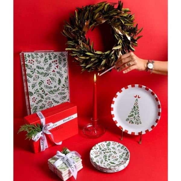 Merry Collection Melamine Büyük Tabak 4 lü Set