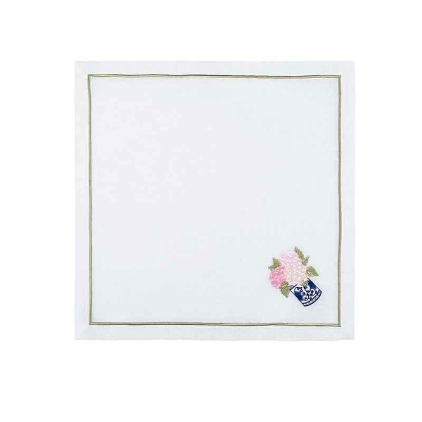 Floral Bleu Blanc Peçete/ Pembe 2'li Set